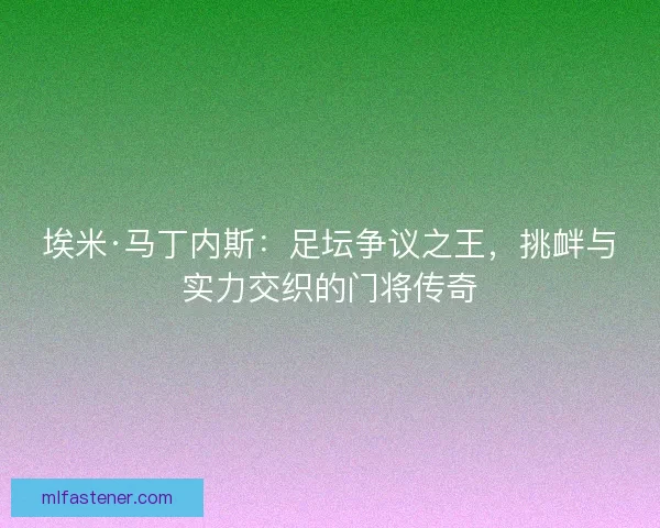 埃米·马丁内斯：足坛争议之王，挑衅与实力交织的门将传奇